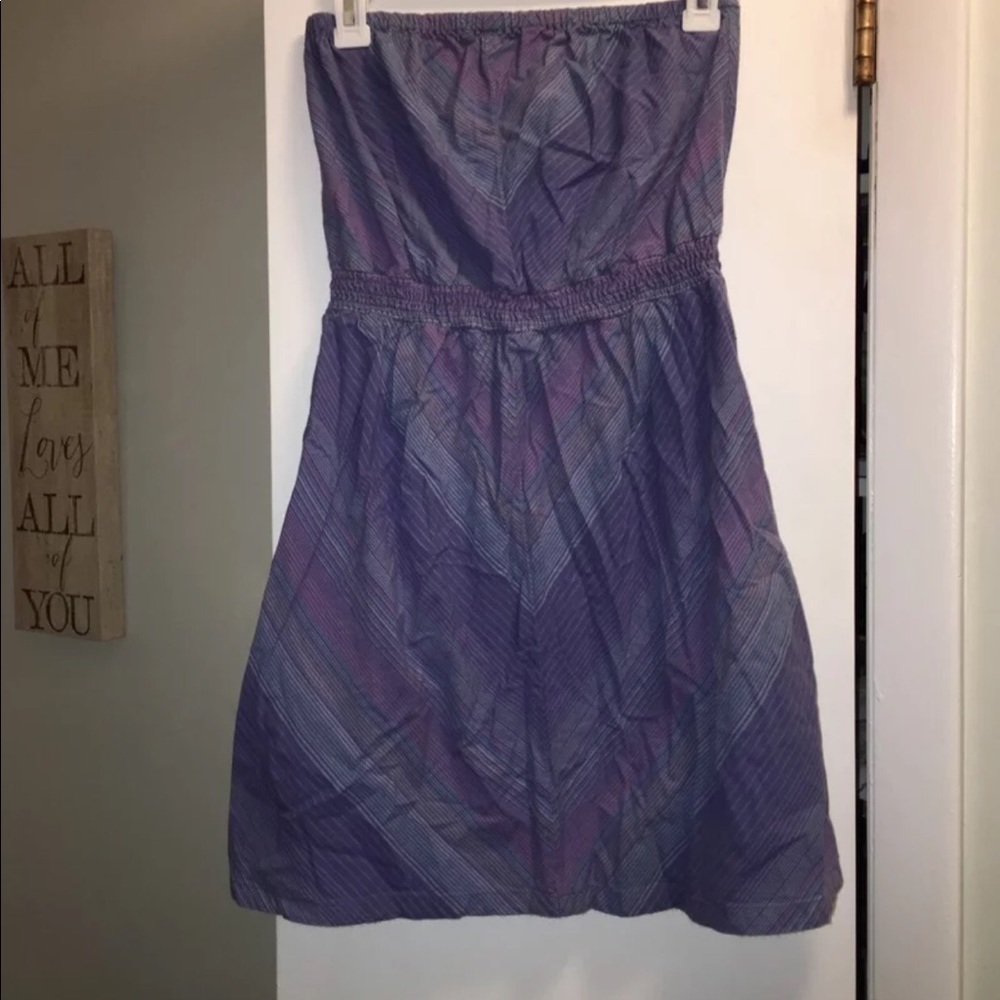 Woman’s halter sundress purple stripes size 8 (med